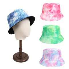 Tie Dye Reversible Bucket Hat Sun Protection