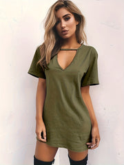 Sexy Short Sleeve Mini Summer Dress Women's Clothing