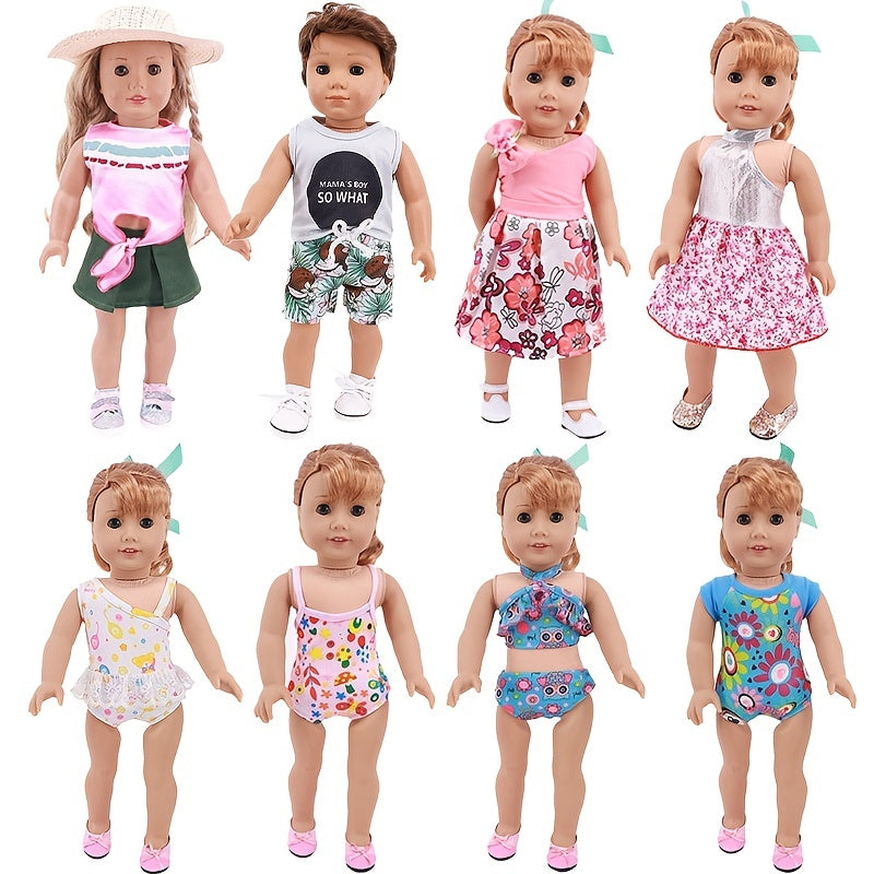 18" American Girl Doll Clothes Suspenders Swimsuit Doll Accessories