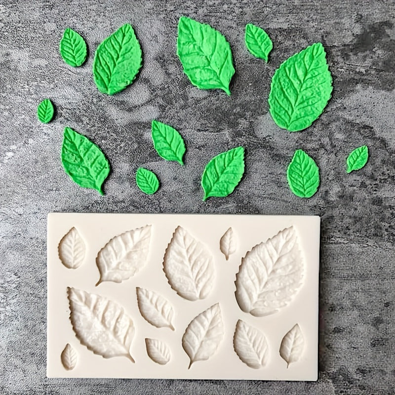 Tree Leaf Shaped Chocolate Mold 3D Silicone Mold Rose Leaves Candy Mold
