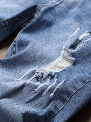 Men's Slim Fit Ripped Skinny Stretch Wash Jeans