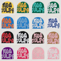 Y2K Rhinestone Decor Candy Skull Cap Hip Hop Knit Hat