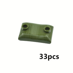 33pcs MOC Military Sandbags Army Scene Parts Soldiers Figures Weapon Blocks Toys