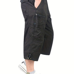 Men's Relaxed Fit Cargo Pants with Zip Pockets