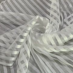 Checked Stripes Organza Fabric For Dress Making Sewing Apparel Costumes Craft
