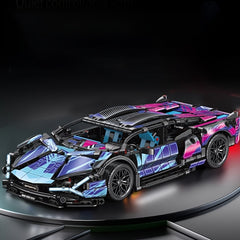 Cyberpunk Building Block Racing Car Model Kit Adult Gift