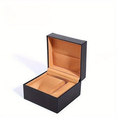 Right Angle Bezel Watch Box With Flip Cover PU Leather Watch Packaging Box