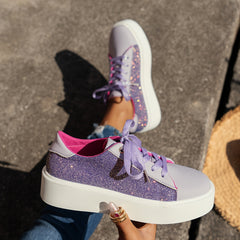 Sequin Thick Bottom Casual Sneakers Non slip Sport Shoes