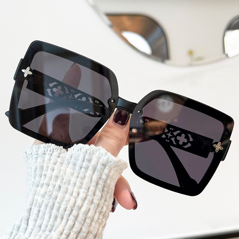 Square Sunglasses Hollow Flower Sun Shades Beach Vacation UV400