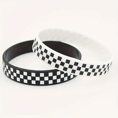 Plaid Pattern Silicone Bracelet for Sports & Basketball
