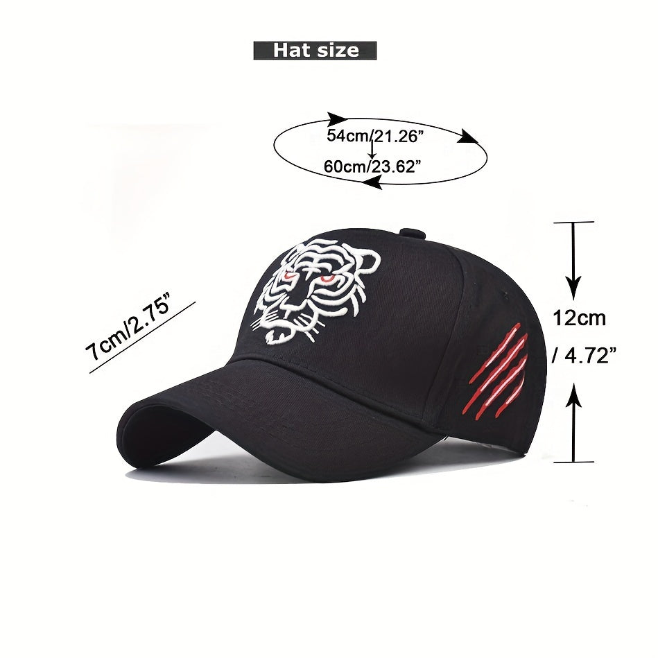 Unisex Tiger Head Pattern Baseball Cap for Outdoor Sport