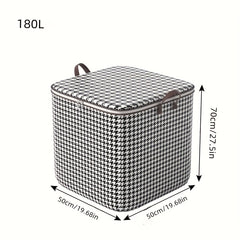 Large Capacity Houndstooth Storage Box Lightweight Versatile Organizer