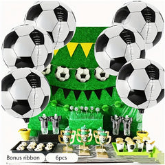 6pcs 18 inch Football Balloons Decorative Props for Sports Themed Party