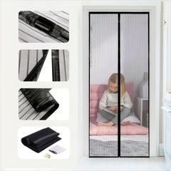 Magnetic Screen Door Self Sealing Hands-Free Mesh Partition 90x210cm
