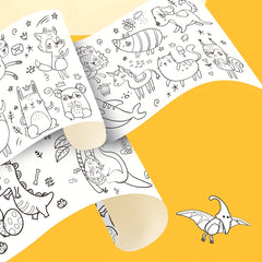 12pcs Colored Paper Tablecloth 30 DIY Scroll Stickers For Kids Birthday