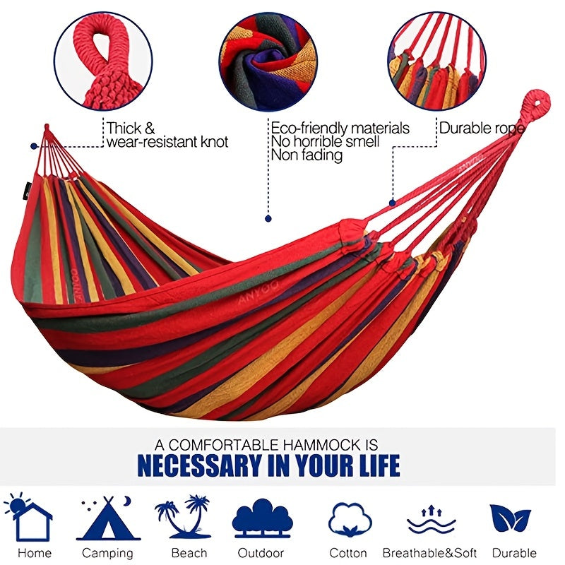 Durable Camping Hammock with Tree Straps