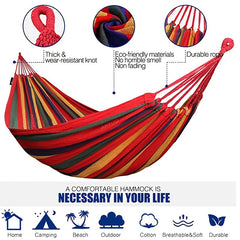 Durable Camping Hammock with Tree Straps