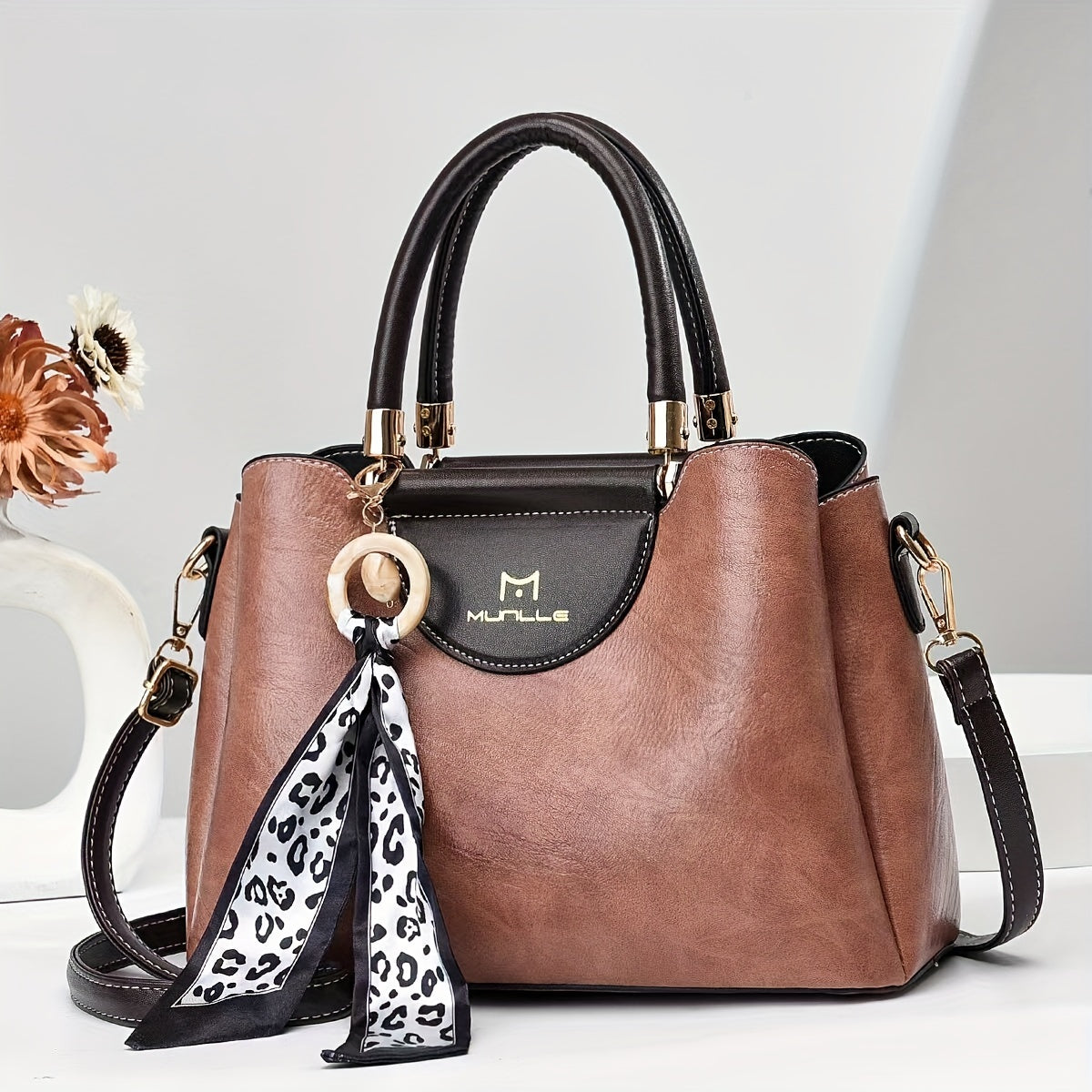 PU Leather Handbag Large Capacity Shoulder Bag