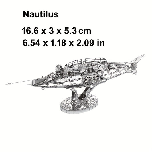 3D Metal Jigsaw Puzzle Model DIY Boat Military Series Birthday Gift
