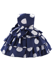 Sleeveless Polka Dot Princess Dress for Toddler Girls