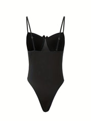 Mesh Crisscross Teddy Bodysuit