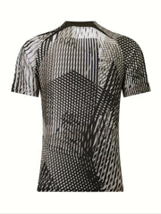Men's Slim Fit Quick Drying Short Sleeve T-Shirt for Summer Fitness