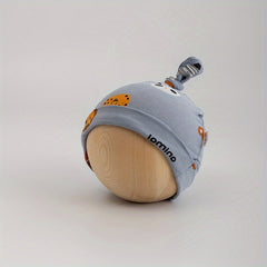 Unisex Baby Hat Spring Autumn Toddler Pullover Thin Cartoon Printed Cap