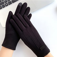 Plush Warm Coldproof Gloves Screen Touchable Gloves For Outdoor Sports Cycling
