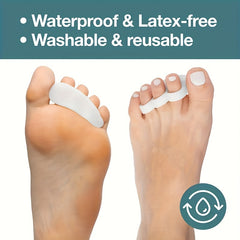 4pcs Gel Toe Straighteners Separator Rings Unisex Padded Top