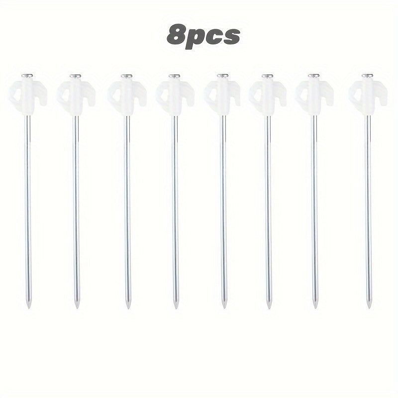 8pcs Luminous Ground Nails 8 2in Tent Ground Nails Fluorescent Steel Nails