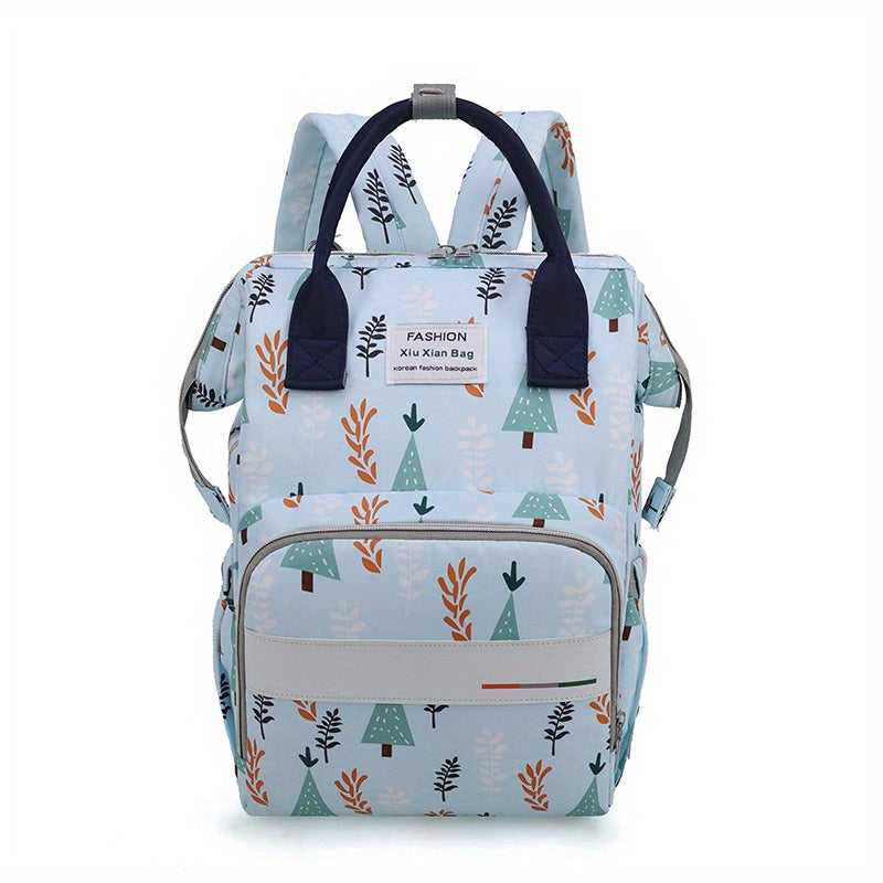 Printed Backpack Mommy Bag Large Capacity Diaper Bag
