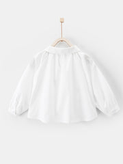 Girls Cherry Embroidered Long Sleeve Top for Autumn and Spring