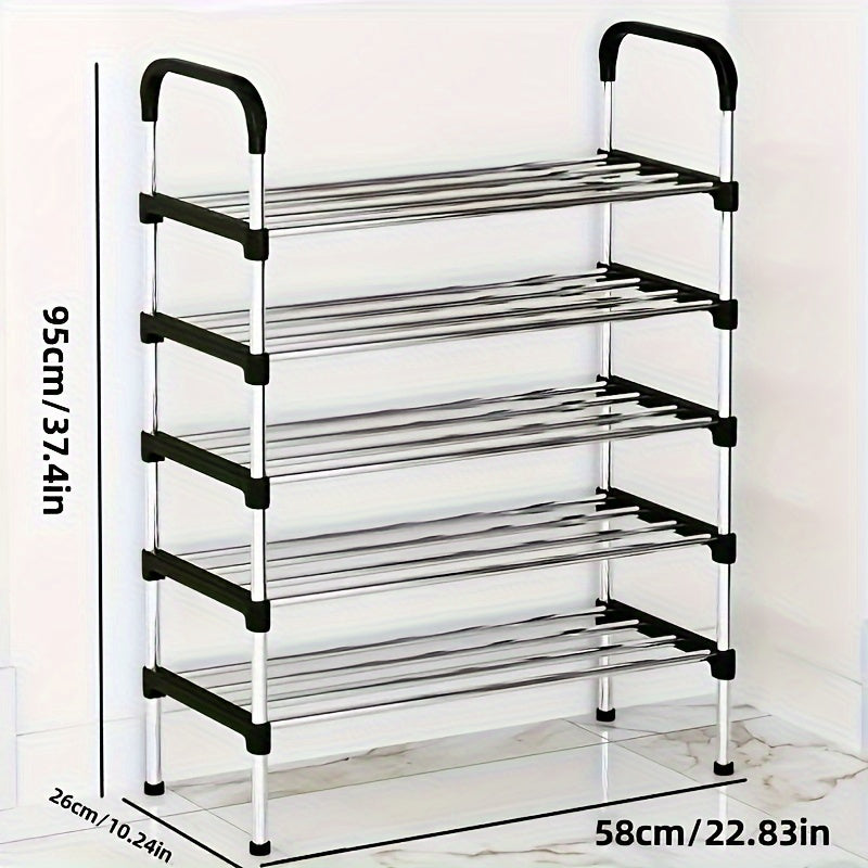 1pc Shoes Storage Rack Standing Shoes Rack Easy Assembled Shoes Storage Shelf