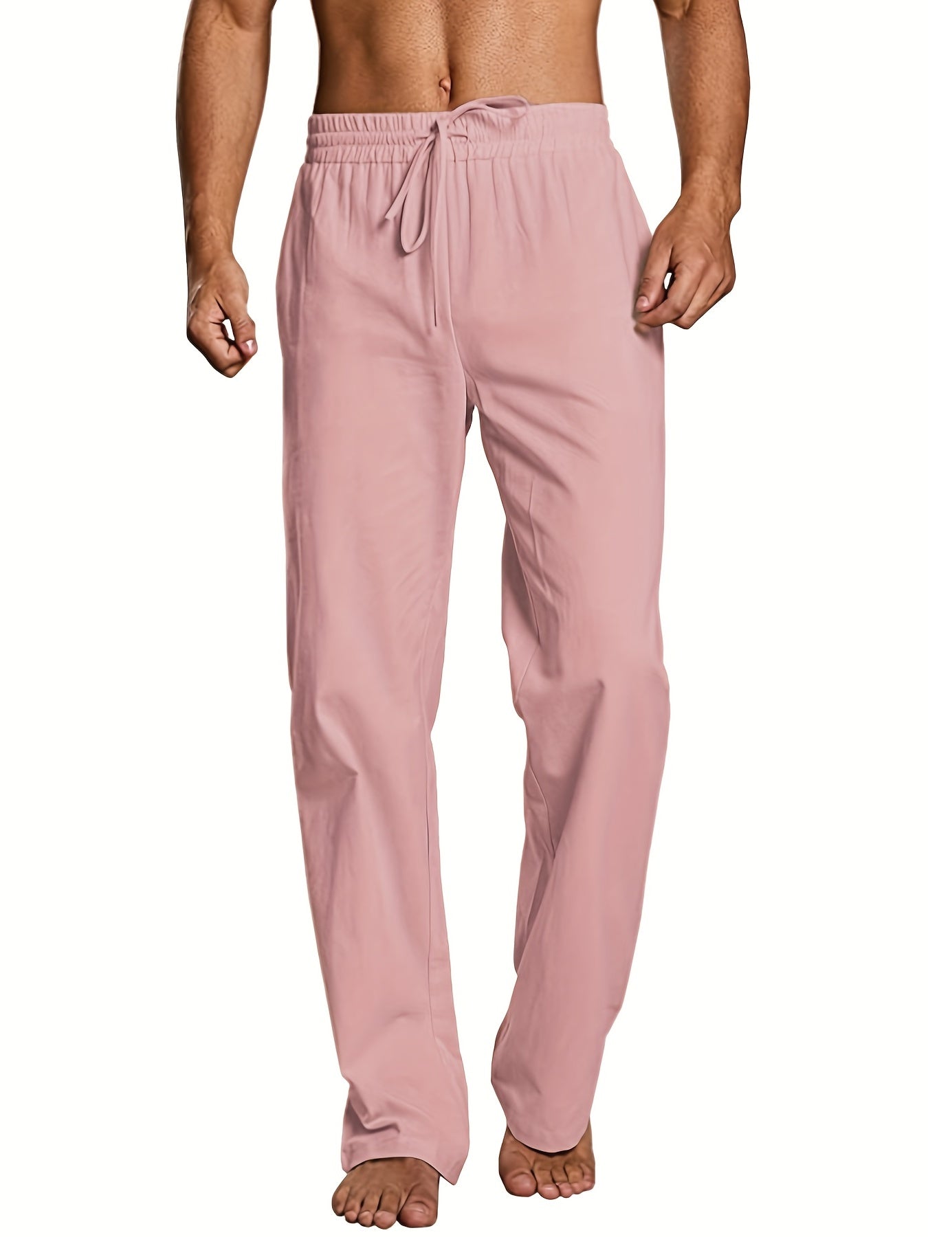 Men's Drawstring Cotton Loose Waistband Pants