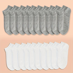 20-30 Pairs Low Cut Ankle Socks Soft Lightweight Women's Stockings