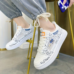 Men's Cartoon Graphic Lace-up Sneakers