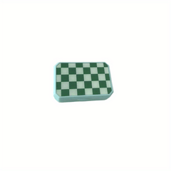 Plaid Lens Case Travel Kit with Mirror and Tweezers