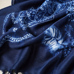 Vintage Tassel Scarf Printed Wrap Windproof Sunscreen Shawl Cape
