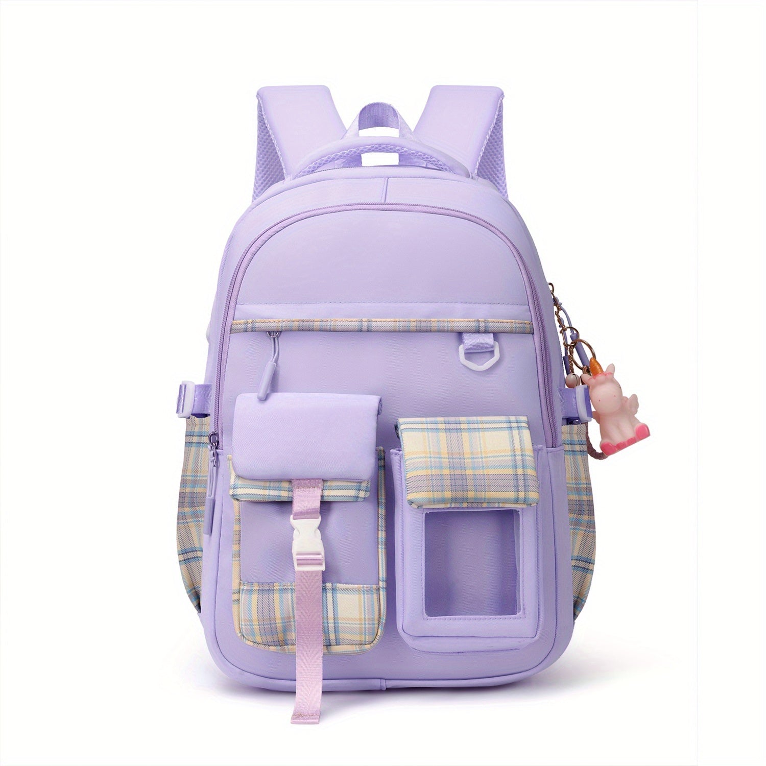Kids Schoolbag with Spine Protection and Pendant
