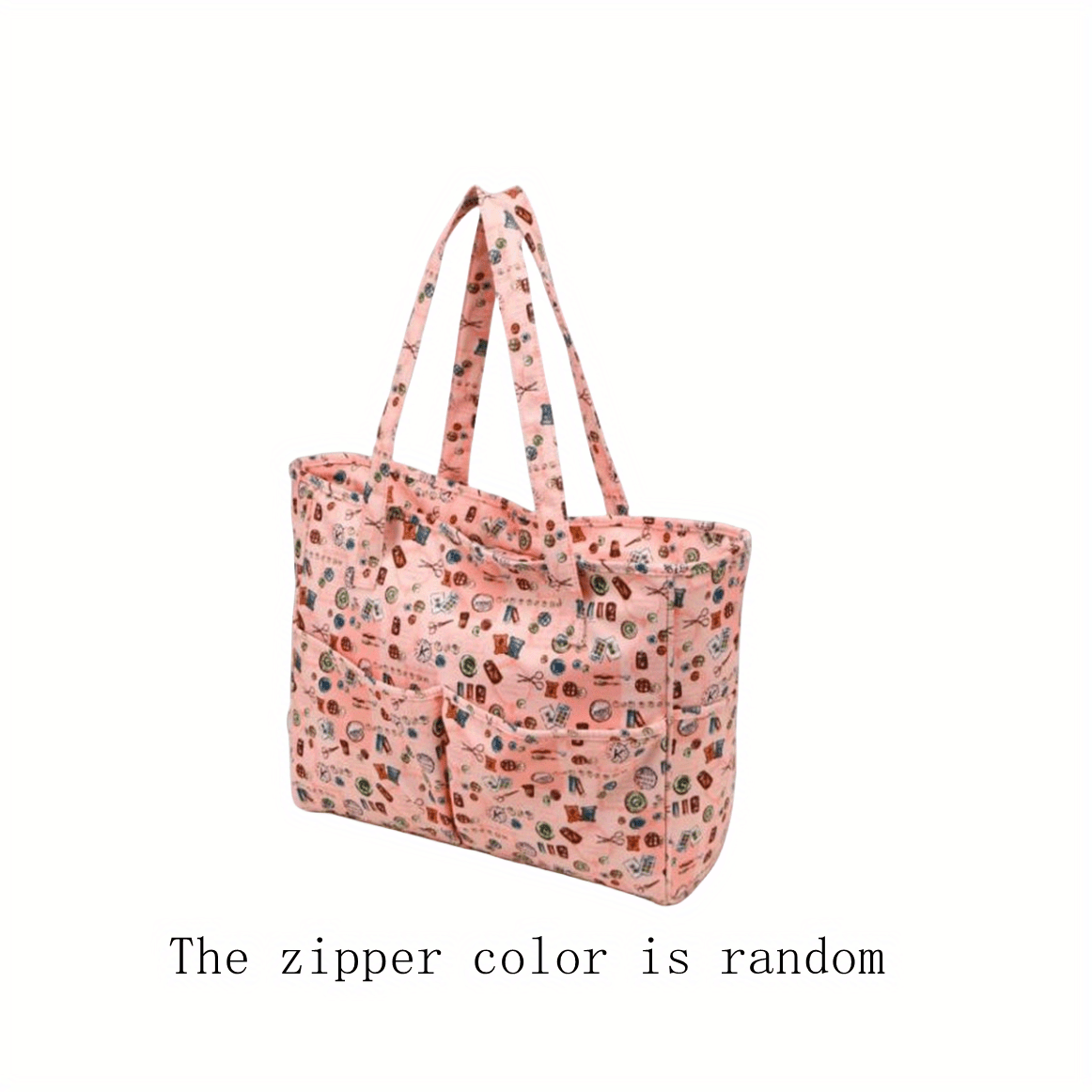 Printed Dustproof Knitted Tote Bag Yarn Storage Wool Organizer