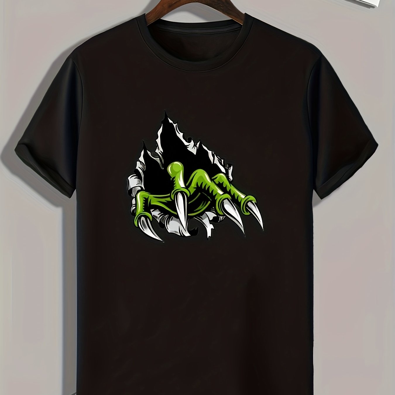 Monster Hand Print Men's Graphic T-shirt for Summer