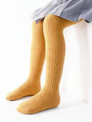 Girls Ribbed Cotton Pantyhose Soft Stretch Tights Leggings Pants