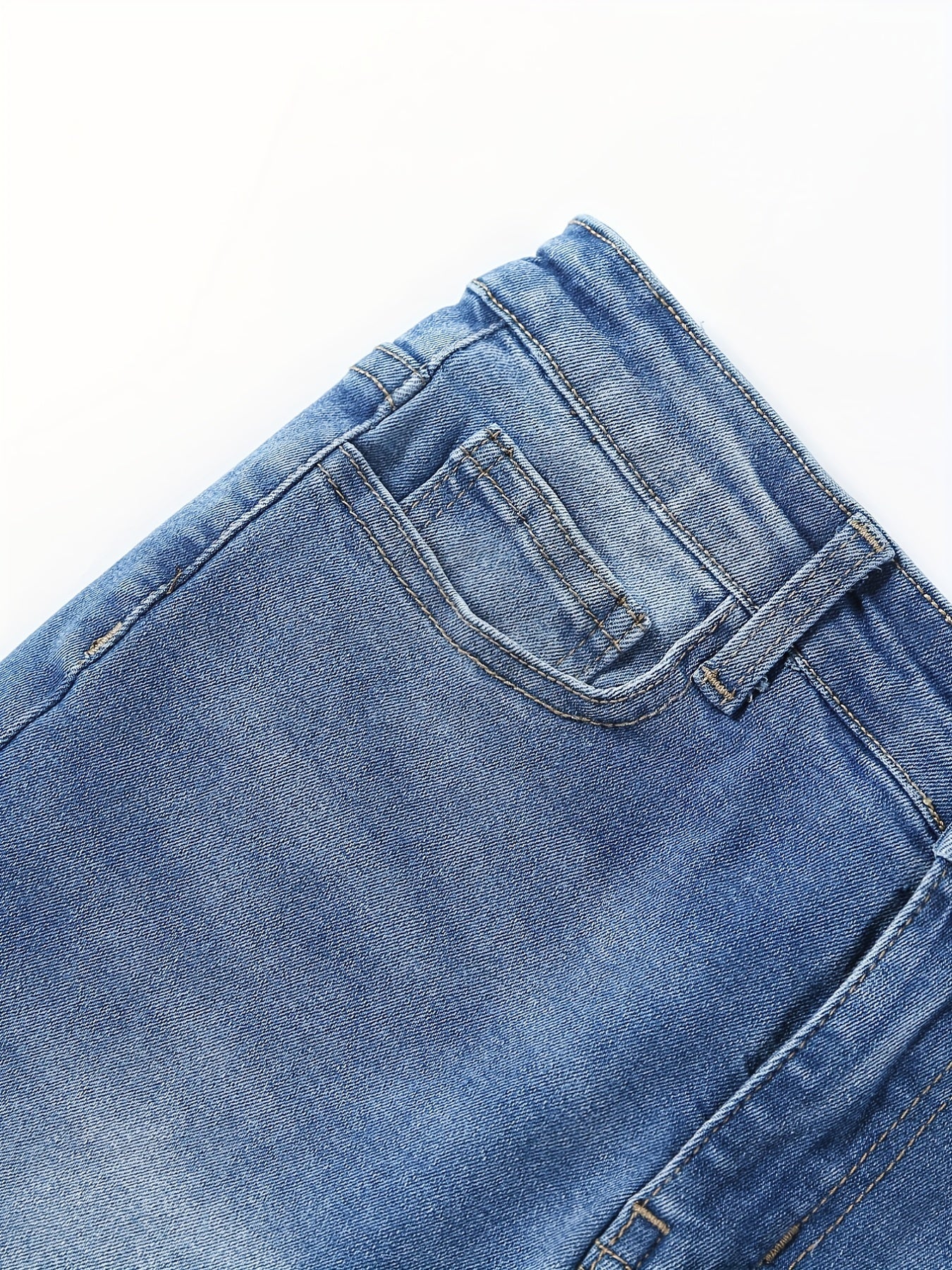 Kid Girls Ripped & Flared Denim Pants - Casual & Street