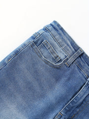 Kid Girls Ripped & Flared Denim Pants - Casual & Street