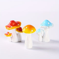 3pcs Mushrooms Micro Landscape Decorations DIY Sand Table Creations