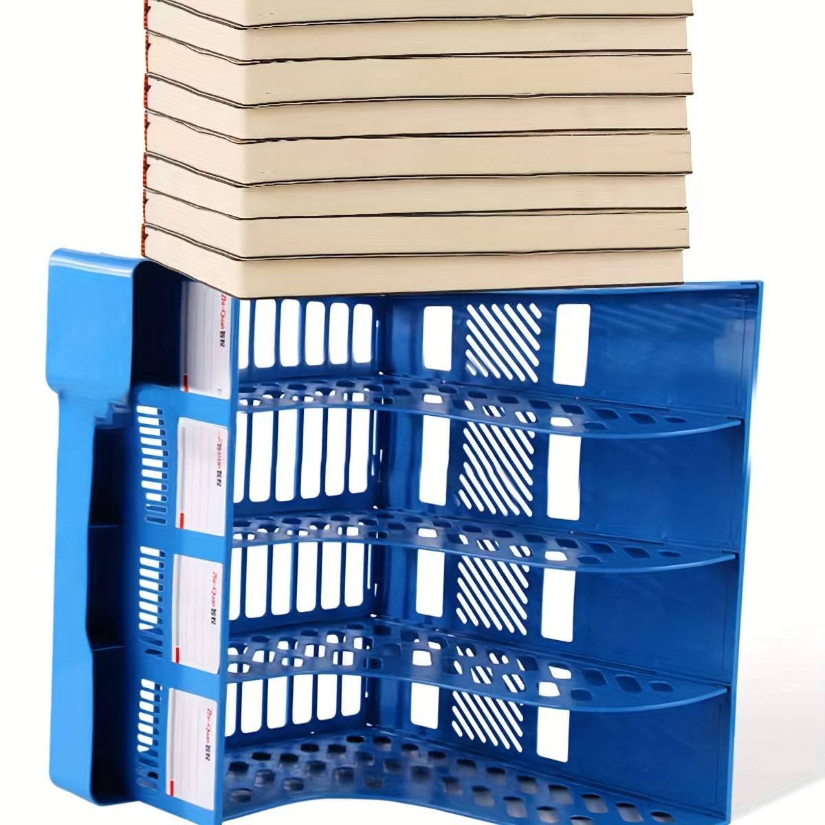 Plastic File Management Rack Data Sorting Rack Student Bookshelf A4 Storage