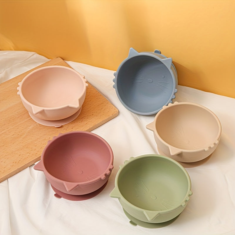 Kids Silicone Tableware with Suction Cups BPA-Free Bowls
