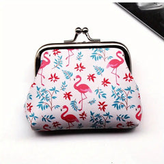 Flamingo Print Buckle Coin Purse For Girls