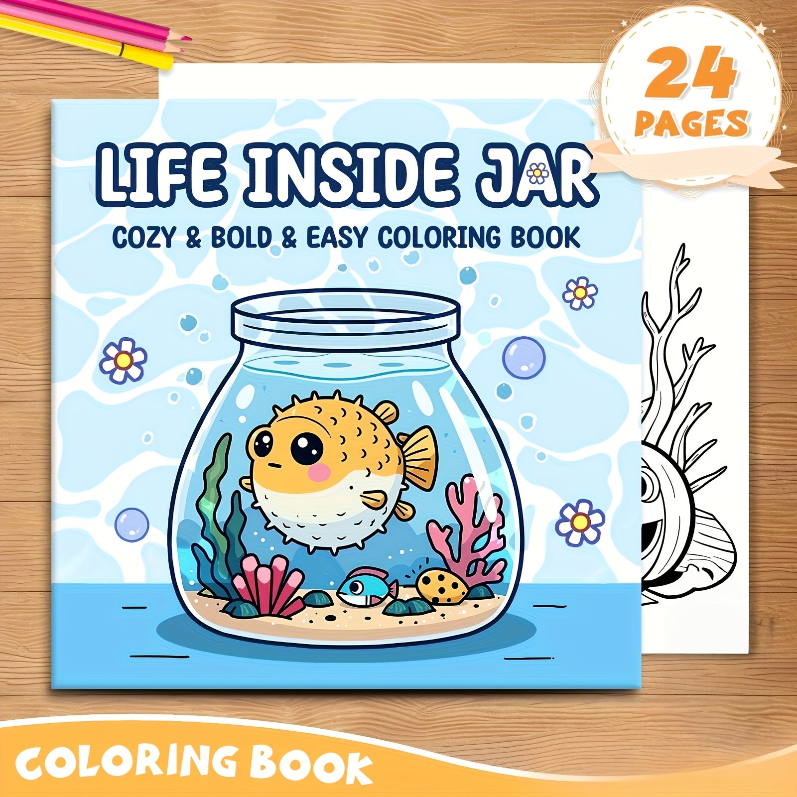 24 Page Adult Coloring Book with Thick Paper - World Picturebook