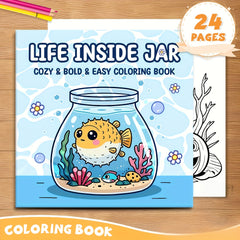 24 Page Adult Coloring Book with Thick Paper - World Picturebook